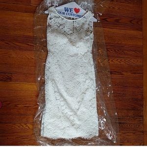 Andrianna Papell White Lace Dress sz. 12